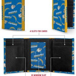 NWOT Rico Industries NFL Football Los Angeles Chargers Canvas Trifold Wallet